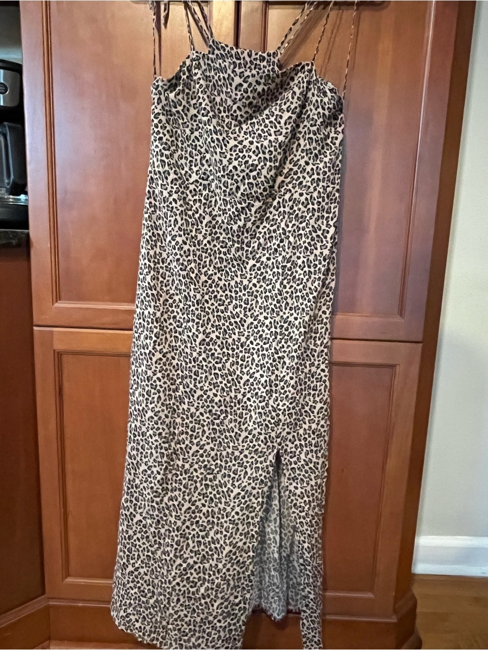 Topshop Leopard Print Cowl Neck Maxi Dress | US 6